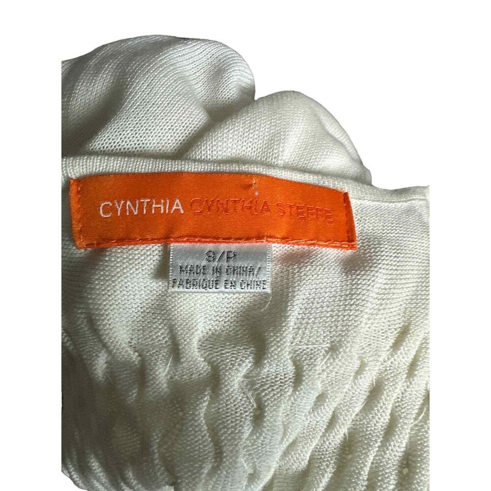 Cynthia Steffe White Embroidered Sleeveless Tunic Mini Dress Size Small - Picture 4 of 4
